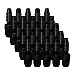 Foxx Life Sciences EZwaste Replacement Fittings, 1/8 in. MNPT, 1/4 in. HB, 10/PK