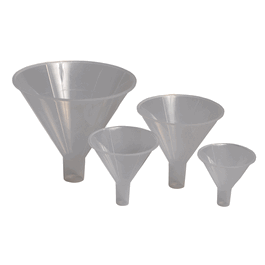 United Scientific Polypropylene Powder Funnels, 16 oz