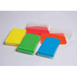 United Scientific Polypropylene Reversible Racks for 108 x 0.5 mL or 1.5 mL Microcentrifuge Tubes, Assorted Colors
