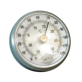 United Scientific 1-1/2 in. Dial Thermometer, -20 to 50C (0 to 120F)