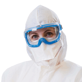 KIMTECH M3 Pouch-Style Face Mask, Two Knitted Headbands, White