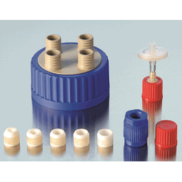 DWK Life Sciences (Wheaton) (Duran) GLS 80 4-port connection cap, 4xGL 18, PP, with EPDM O-ring (replaces 1160176)