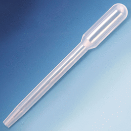Transfer Pipet, Wide Bore, Large Bulb, 124 mm, STERILE, Individually Wrapped, 100/Bag, 5 Bags/Case