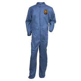 KleenGuard A20 Blue Breathable Particle Protection Coveralls with Zipper Front and Elastic Back/Wrists/Ankles, 2XL