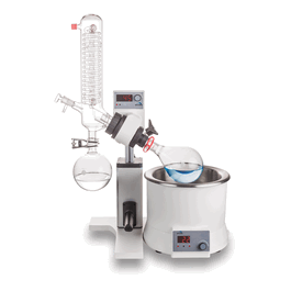 SCILOGEX SCI100-S Rotary Evaporator includes vertical coiled condenser, 5L bath, 1000ml evaporating flask NS 24/40 and 1000ml receiving flask KS 35/20, 110V, 50/60Hz, US Plug