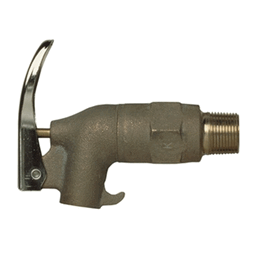 Justrite Brass Drum Faucet for Viscous Liquids, 3/4 in. NPT, Manual Closure