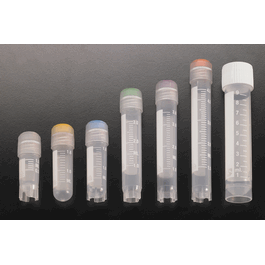 Simport T310 Cryovial External Thread Design with Silicone Washer Seal, Round Bottom, 2 mL, Sterile