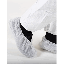 BioClean Non-Sterile ESD Overshoes with Conductive Tape, White, 16 in.