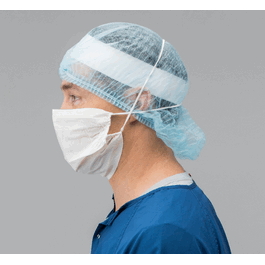 Veltek Associates, Inc. Veltek PF-2 Face Masks with 2 Elastic Straps, White, Sterile, Individually Wrapped