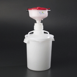 8 in. ECO Funnel System: 10 Liter LDPE Carboy, Nalgene(R) LDPE, 83B, Secondary Container