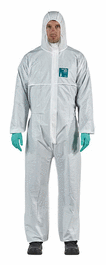 AlphaTec 1800 STANDARD Bound - Model 111 Coverall with Hood, White, L