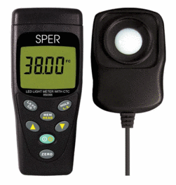LED Light Meter with Color Temperature Compensation