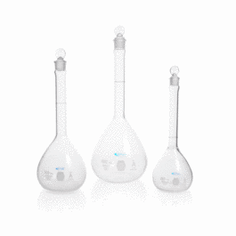DWK Life Sciences (Kimble) KimCote 2000 mL Volumetric Flask, Class A, with Pennyhead Glass Stopper