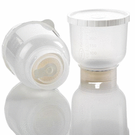 MicroFunnel(TM) Plus Filter Funnel with Metricel(R) Black Membrane, 300mL, 0.8um, Black, Gridded, Sterile, Individually Bagged