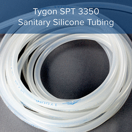 Tygon SPT-3350 Silicone Tubing, 3/16 in. ID x 3/8 in. OD; 50 Ft
