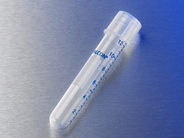 Falcon 14mL Round Bottom High Clarity PP Test Tube, w/Snap Cap, Sterile, 25/pk, 500/cs