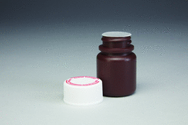 Packer Bottles and Child Resistant Caps w/ Pressure Seal Liners, 30mL, Amber