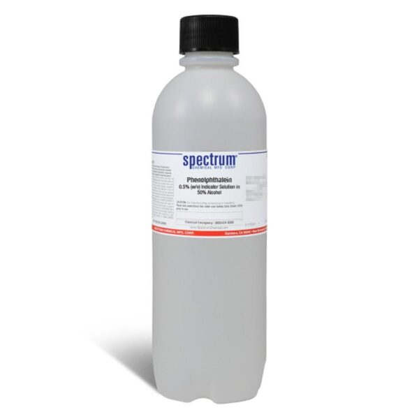 Phenolphthalein, 0.5 Percent (w/v) Indicator Solution in 50 Percent Alcohol, APHA