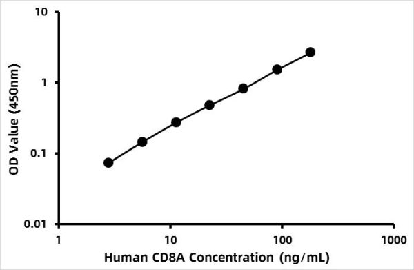 Human T-cell surface glycoprotein CD8 alpha chain (CD8A) ELISA Kit
