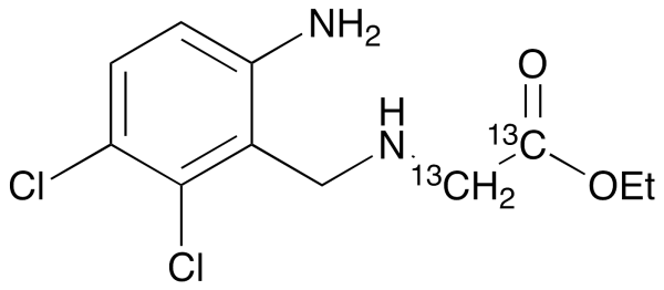 Ethyl 2-(6-Amino-2,3-dichlorobenzyl)glycine-13C2(Anagrelide Impurity A)
