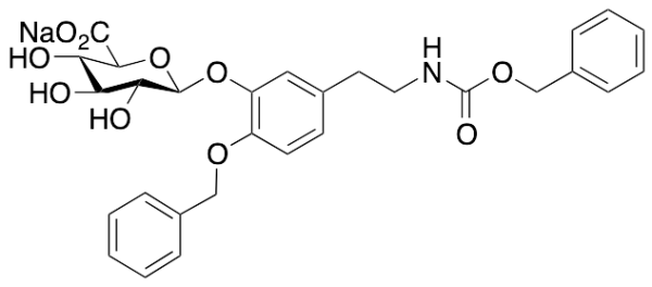 N-Benzyloxycarbonyl-4-O-benzyl Dopamine 3-Beta-D-Glucuronide Sodium Salt