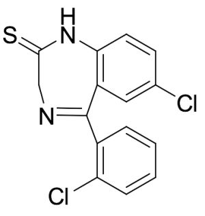 7-Chloro-5-(o-chlorophenyl)-1,3-dihydro-2H-1,4-benzodiazepine 2-thione