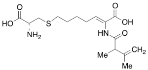 (Z)-7-(((R)-2-Amino-2-carboxyethyl)thio)-2-(2,3-dimethylbut-3-enamido)hept-2-enoic Acid