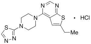 6-Ethyl-4-[4-(1,3,4-thiadiazol-2-yl)-1-piperazinyl]thieno[2,3-d]pyrimidine Hydrochloride