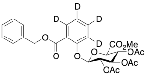 Methyl 1-((2-Benzyloxycarbonxyl)phenyl)-2,3,4-tri-O-acetyl-Beta-D- glucopyranuronate-d4