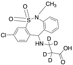 N-(3-Chloro-6,11-dihydro-6-methyl-5,5-dioxidodibenzo[c,f][1,2]thiazepin-11-yl)-Beta-alanine-d4
