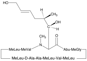 Cyclosporin AM 1 (>80%)