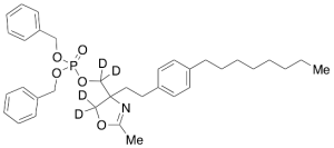 Dibenzyl [2-Methyl-4-[2-(4-octylphenyl)ethyl]-4,5-dihydro-1,3-oxazol-4-yl]methyl-d4 Phosphate