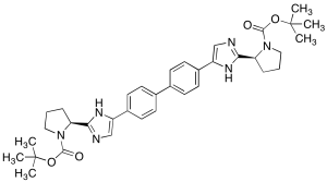 (2S,2'S)-2,2'-([1,1'-Biphenyl]-4,4'-diyldi-1H-imidazole-5,2-diyl)bis-1-pyrrolidinecarboxylic Acid 1,1'-Bis(1,1-dimethylethyl) Ester