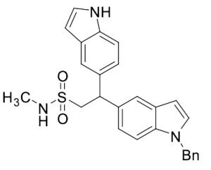 2-(1-Benzyl-1H-indol-5-yl)-2-(1H-indol-5-yl)-N-methylethane-1-sulfonamide
