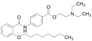 N-Diethylaminoethyl-p-[2-(-n-octyloxy)-benzoyl]aminobenzoate