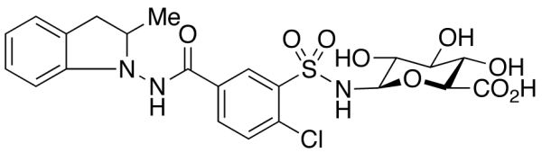 rac Indapamide-N-sulfonamido-Beta-D-glucuronide (Mixture of Diastereomers)