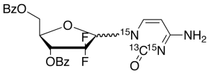2’-Deoxy-3’,5’-di-O-benzoyl-2’,2’-difluorocytidine-13C,15N2