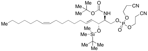 tert-Butyl ((2S,3R,4E,11Z)-1-((Bis(2-cyanoethoxy)phosphoryl)oxy)-3-((tert-butyldimethylsilyl)oxy)octadeca-4,11-dien-2-yl)carbamate