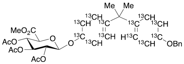 4’-O-Benzyl Bisphenol A Tri-O-acetyl-Beta-D-glucuronic Acid Methyl Ester-13C12