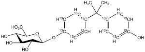 Bisphenol A-13C12 beta-D-Glucuronide