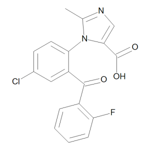1-(4-Chloro-2-(2-fluorobenzoyl)phenyl)-2-methyl-1H-imidazole-5-carboxylic Acid