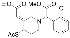 (3E)-4-(Acetylthio)-Alpha-(2-chlorophenyl)-3-(2-ethoxy-2-oxoethylidene)-1-piperidineacetic Acid Methyl Ester(Mixture of Diastereomers)