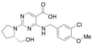 (S)-4-((3-Chloro-4-methoxybenzyl)amino)-2-(2-(hydroxymethyl)pyrrolidin-1-yl)pyrimidine-5-carboxylic Acid