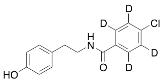 4-Chloro-N-[2-(4-hydroxyphenyl)ethyl]benzamide-d4