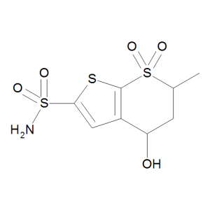 5,6-Dihydro-4-hydroxy-6-methyl-4H-thieno[2,3-b]thiopyran-2-sulfonamide 7,7-Dioxide