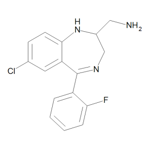 2-Aminomethyl-7-chloro-2,3-dihydro-5-(2-fluorophenyl)-1H-1,4-benzodiazepine