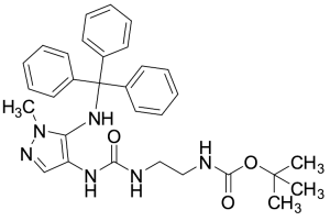 2-Methyl-3-tritylamino-4-[(2-N-bocamino)ethylaminoacarbonyl]amino-2H-pyrazole