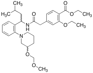 3’-Hydroxy-3’-O-methoxymethyl Repaglinide Ethyl Ester(Mixture of Diastereomers)