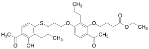 4-[6-Acetyl-3-[3-[(4-acetyl-3-hydroxy-2-propylphenyl)thio]propoxy]-2-propylphenoxy]butanoic Acid Ethyl Ester