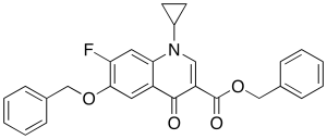 6-Benzyloxy-1-cyclopropyl-1,4-dihydro-7-fluoro-4-oxo-3-quinolinecarboxylic Acid Benzyl Ester